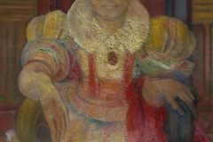 03- Jeune fille assise, ND, huile sur toile, 116 x 89 cm, Coll. Univers Mentor, Solliès-Toucas