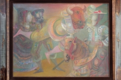 04- MENTOR, La Métamorphose, 1980, huile sur toile, 89 x 116 cm, Coll. part.