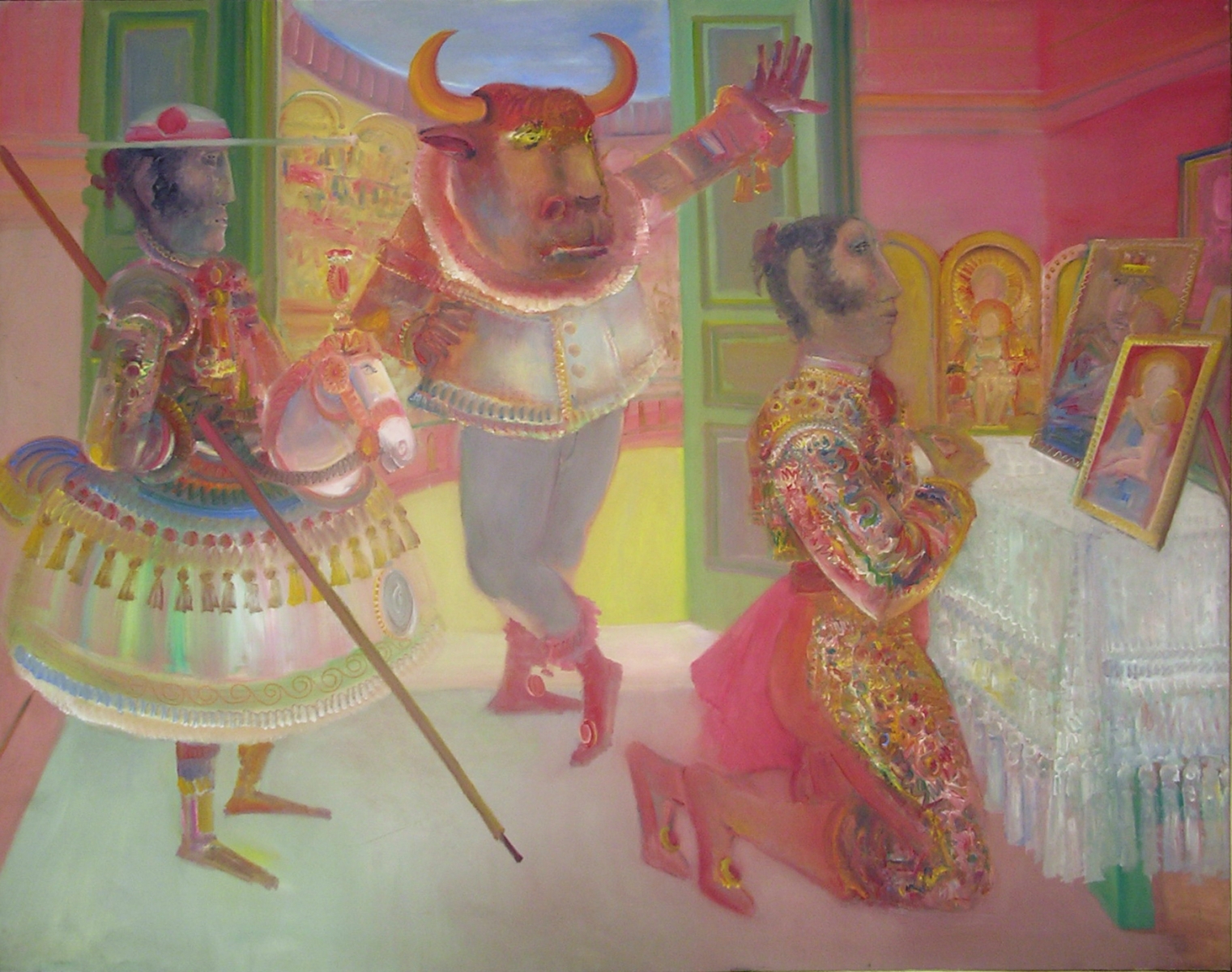 08- La Tauromachie, La peur, 1974-75, huile sur toile, 204 x 256 cm, Coll. Univers Mentor, Solliès-Toucas
